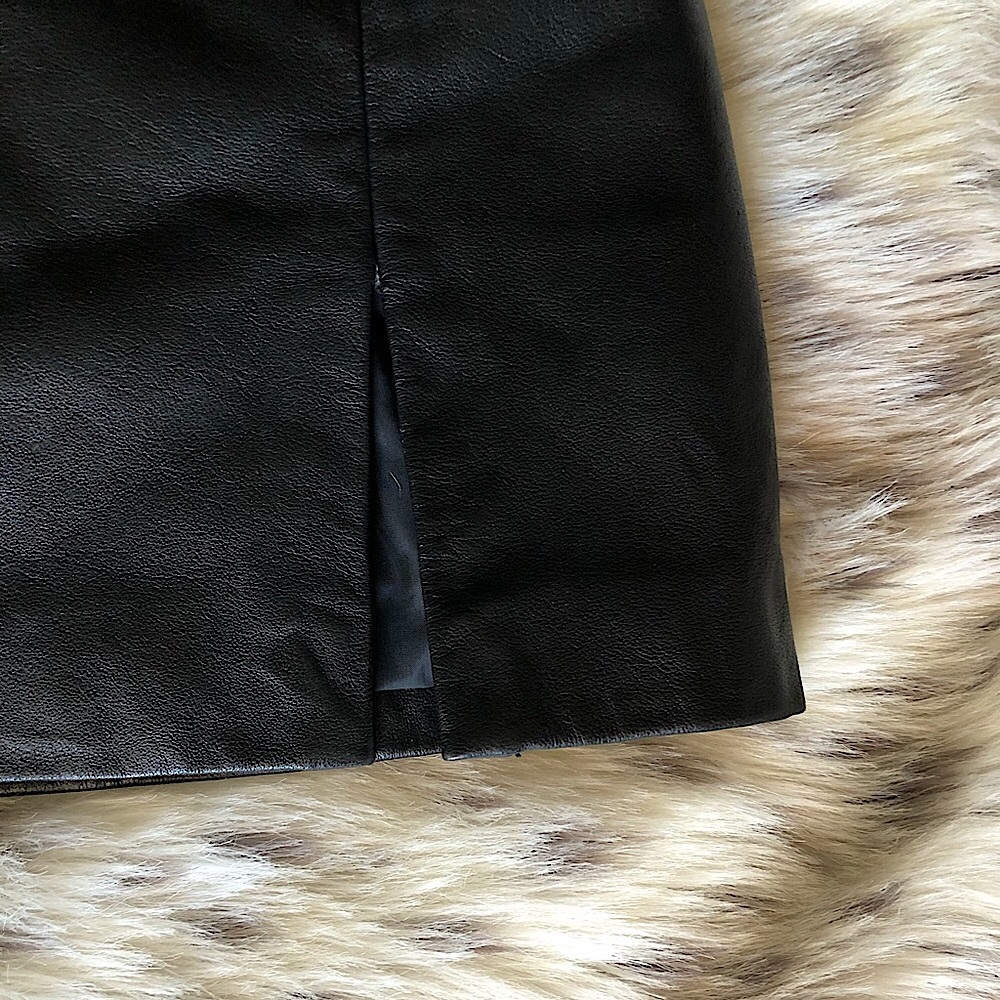 Maxima 100% Leather Mini Skirt - Picture 2 of 4